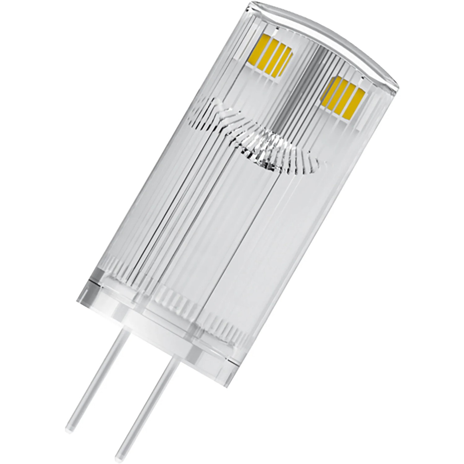 Osram LED G4 Leuchtmittel, 0,9W, Warmweiß, 5er Set. Kompakte Stiftform mit klarem Gehäuse.