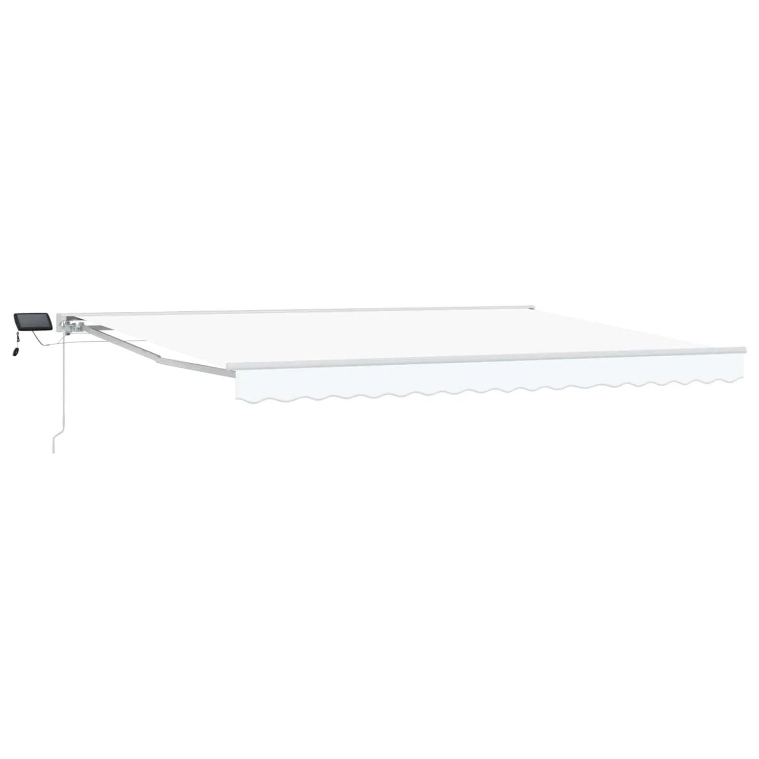 vidaXL Manueller Markisenrahmen mit LEDs Weiß 4 x 3,5 m 3420643