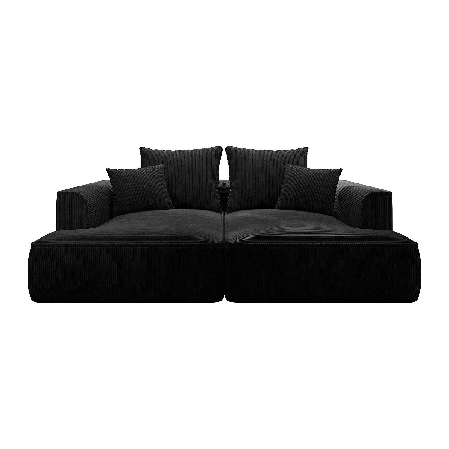 Vente-unique Sofa Ohne Schlafmöglichkeit Pineta Schwarz 230 cm