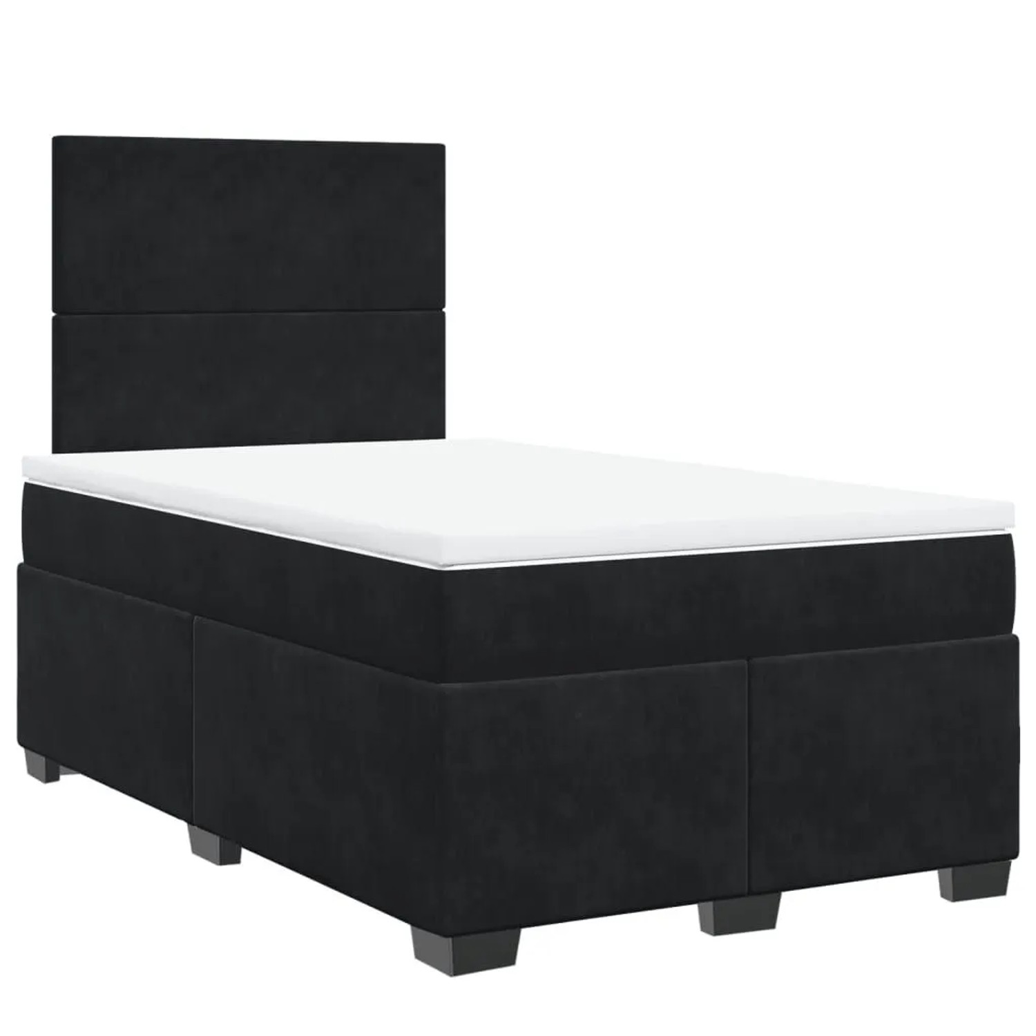 vidaXL Boxspringbett mit Matratze Schwarz 120x190 cm Samt 3293154 günstig online kaufen
