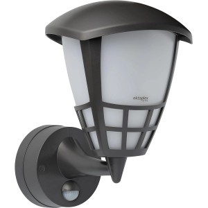Oktaplex Außenlampe Bel mit Sensor, anthrazit, E27, IP54. Wandleuchte für den Außenbereich.