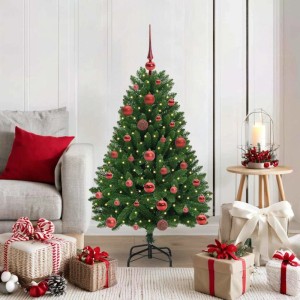 vidaXL Künstlicher Weihnachtsbaum Grün 120 cm PVC und Metall 3395667