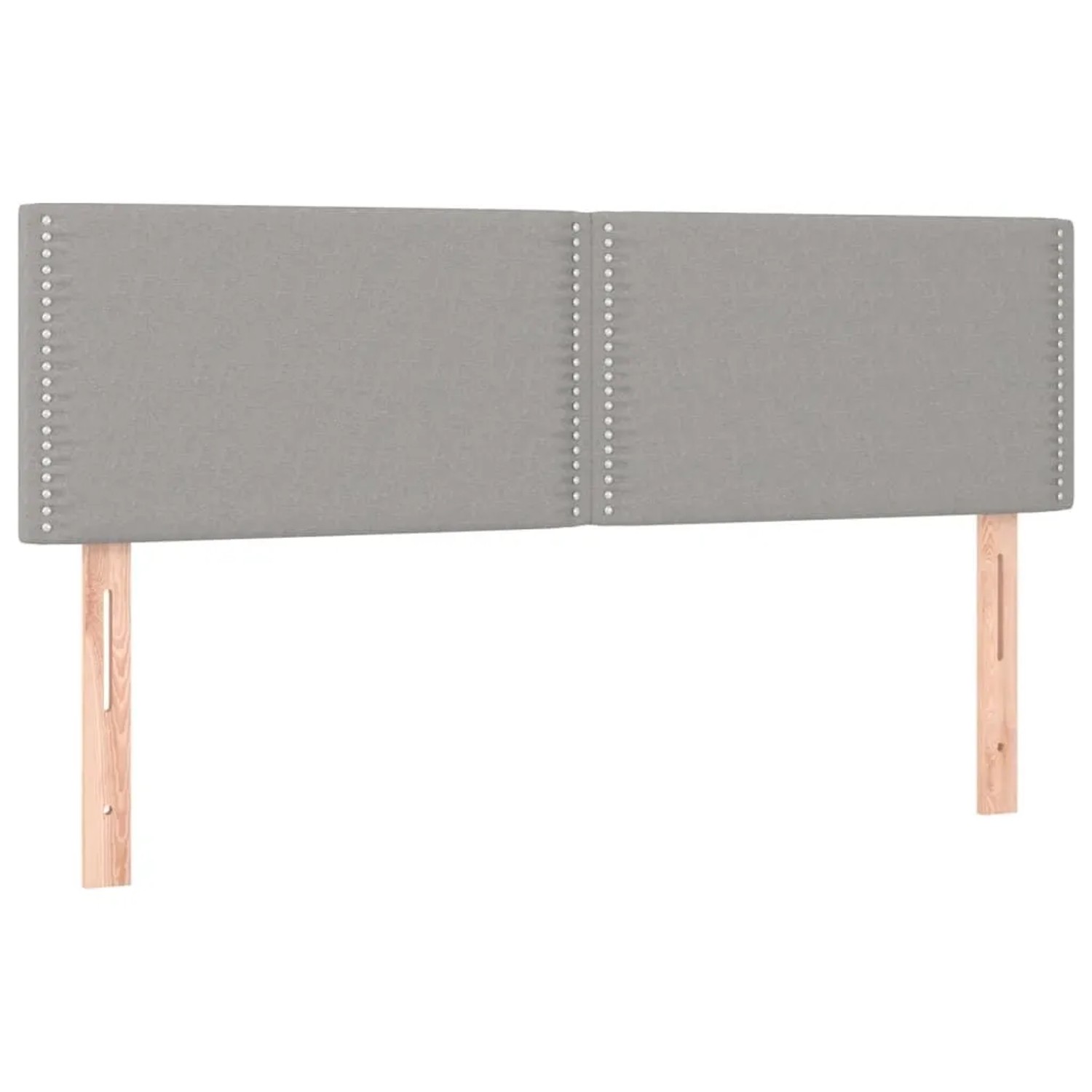 Thumbnail - vidaXL Kopfteile 2 Stk Hellgrau 72x5x78/88 cm Stoff 345924