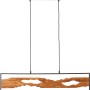 Moderne LED-Pendelleuchte Chaumont, 100 cm, schwarz/Holz für Innenräume.