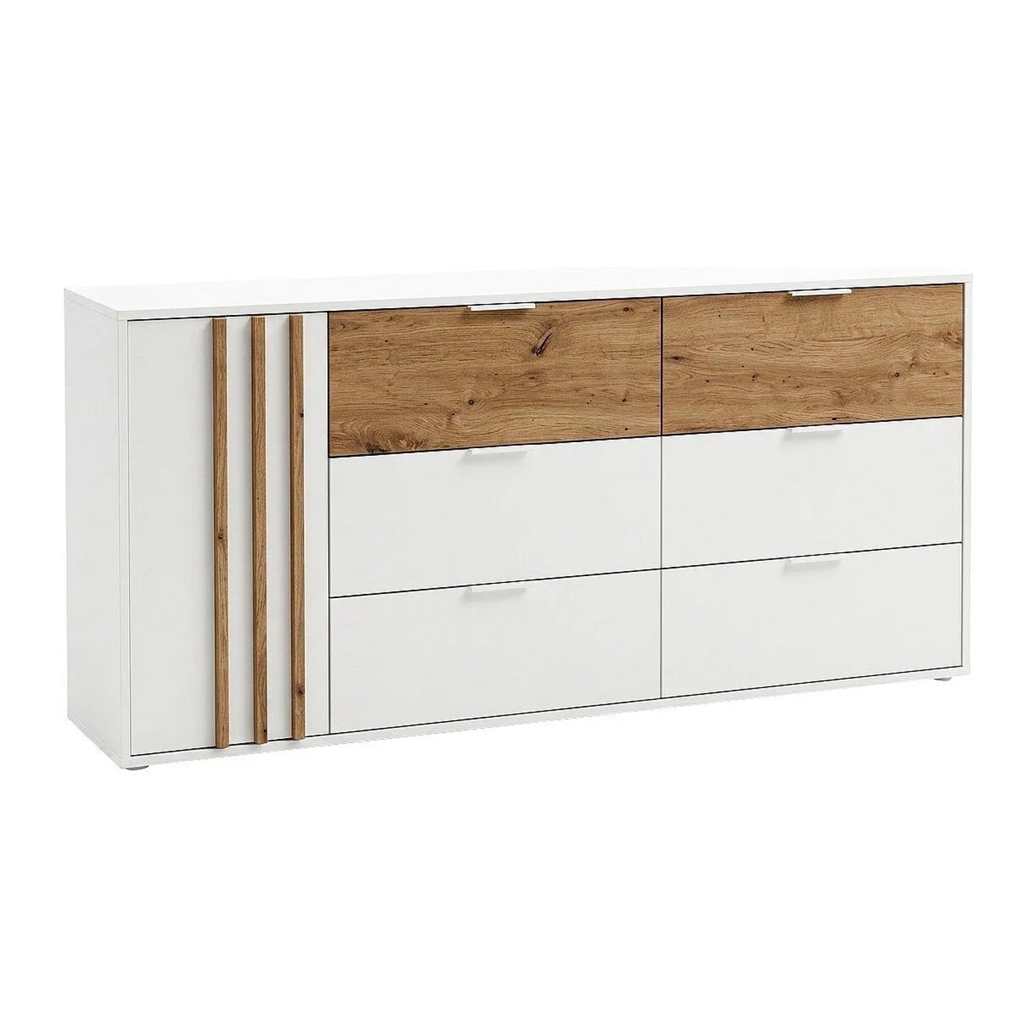 Vente-unique Kommode Tunalo Naturfarben Hell  Weiß 163 cm