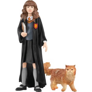 Schleich Hermine Granger Figur mit Krummbein aus der Wizarding World, detailreich und handbemalt.