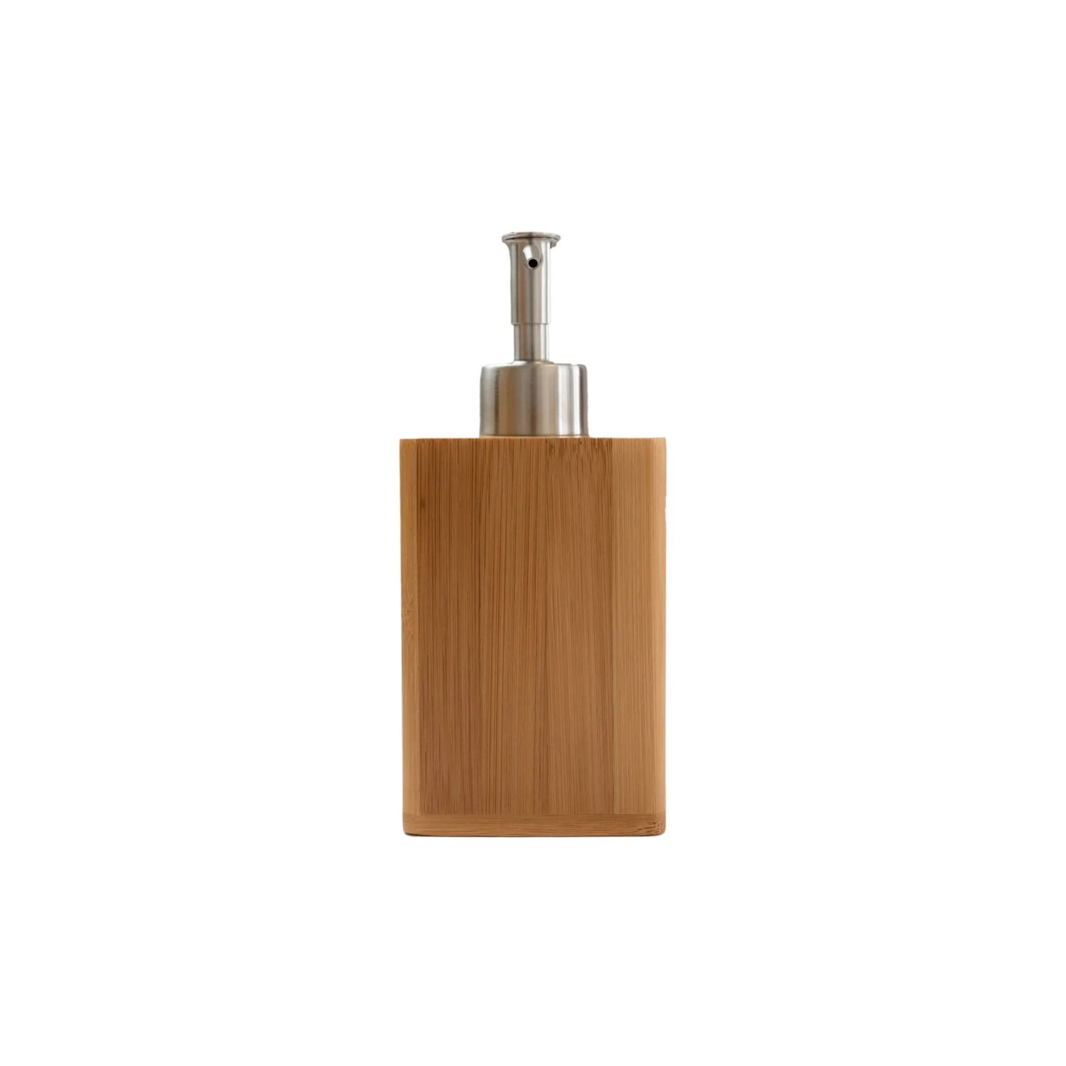 Bagnoxx Seifenspender aus Bambus, 200ml, mit Edelstahl-Pumpspender für Flüssigseife.