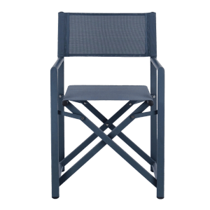 Bizzotto Regiestuhl Taylor, 56x48 cm, Navy. Klappbarer Gartenstuhl aus Aluminium und Textilene.