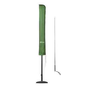 Sekey Schutzhülle aus Polyester für 300 cm Sonnenschirm, grün, mit Stab zur einfachen Montage.