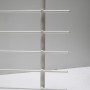 Dieda Geländerset aus Aluminium, weiße waagerechte Rundstäbe, 100x150 cm.