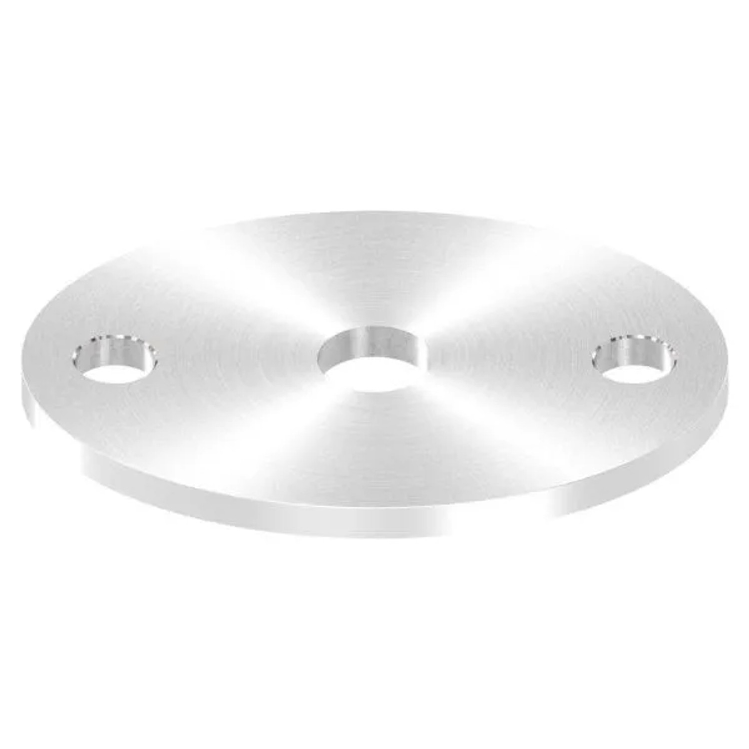FeNau Ankerplatte Oval V2A 75 X 55 X 4 mm Rundschliff 3 Bohrungen