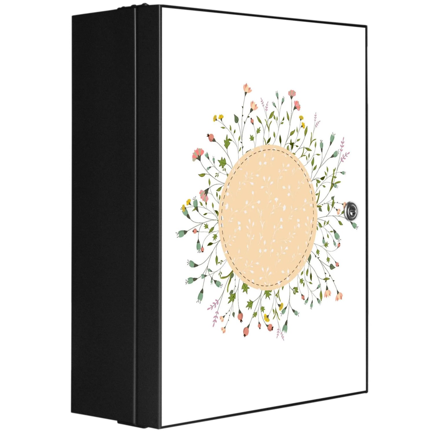 Banjado XXL Medizinschrank Abschliessbar 35x46x15cm Arzneischrank Anthrazit günstig online kaufen