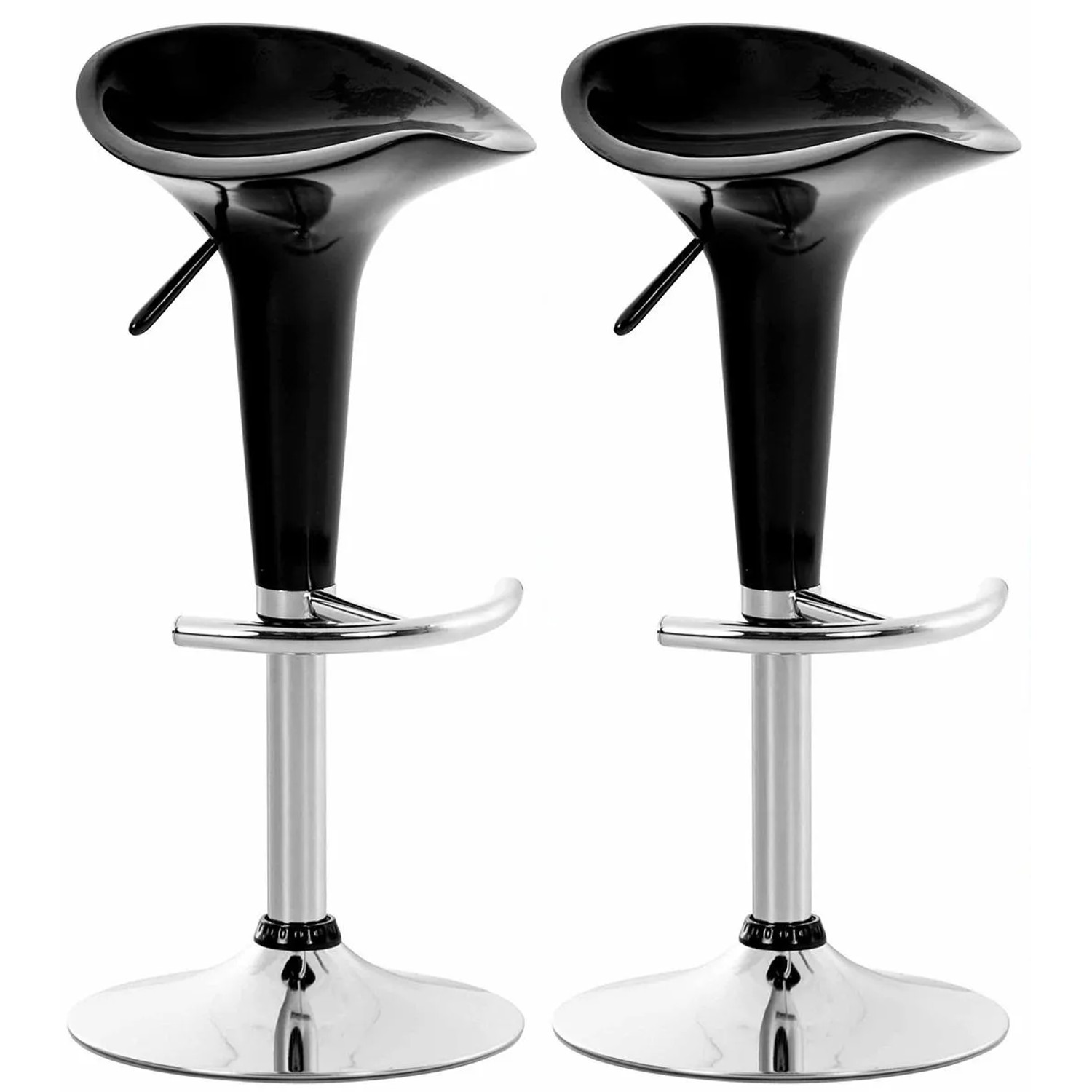 CLP 2er Set Barhocker Saddle Schwarz