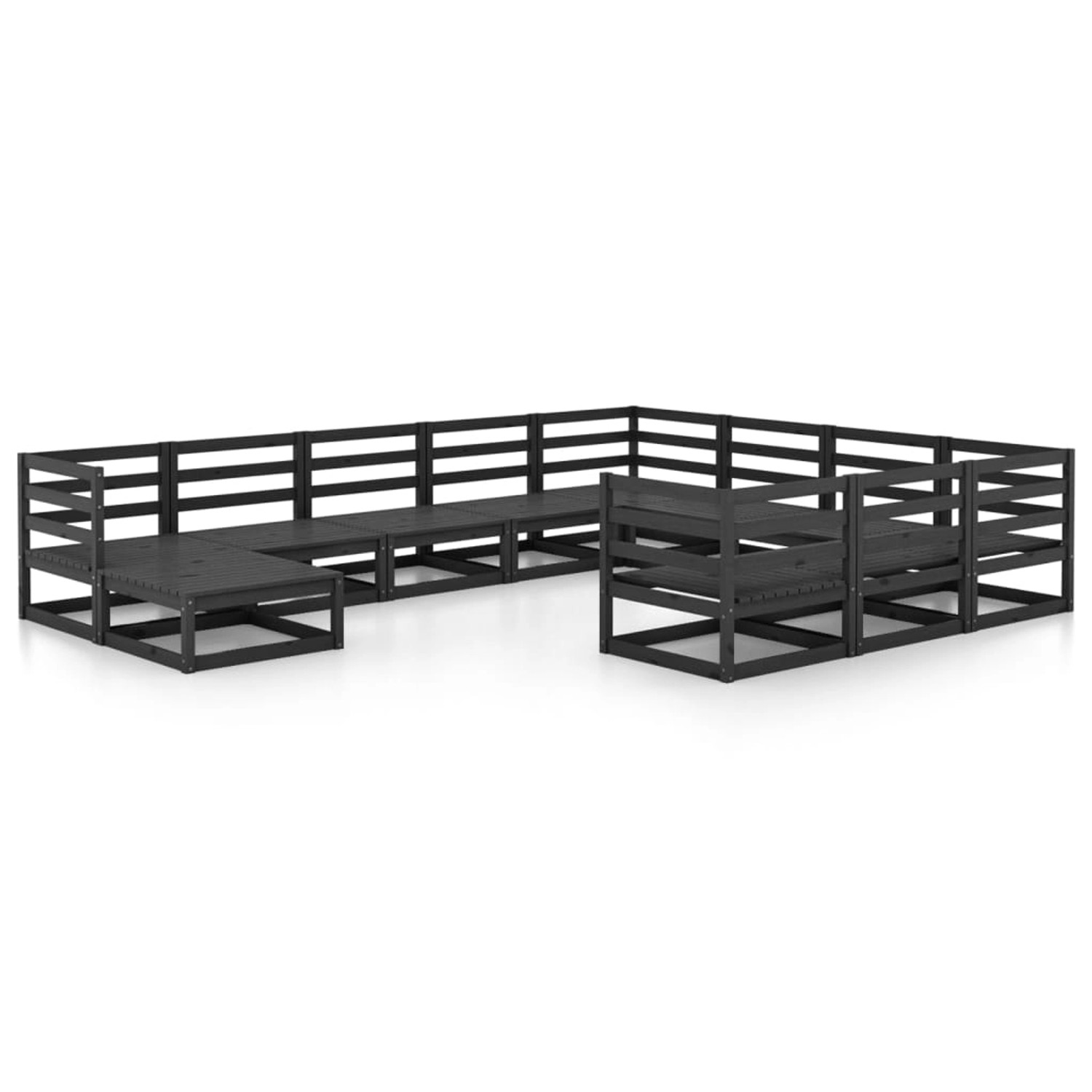 vidaXL 11-tlg Garten-Lounge-Set Massivholz Kiefer Modell 21 günstig online kaufen