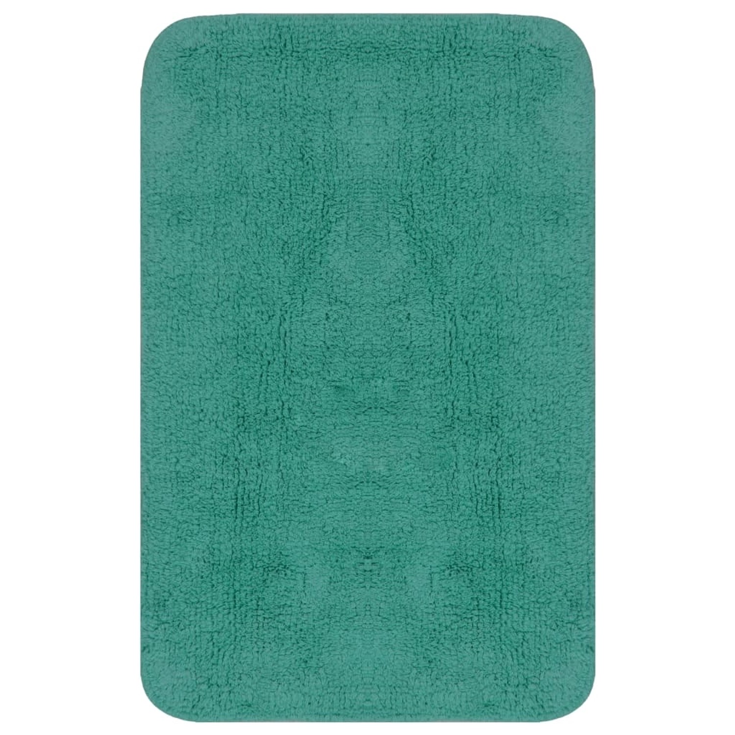 Türkisfarbene Badematte aus Stoff, Teil eines 3-teiligen Sets von vidaXL.