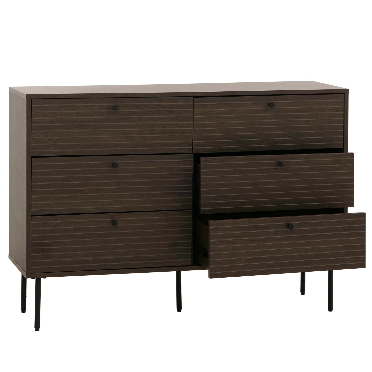 MCW Kommode N78 6 Schubladen Dunkelbraun günstig online kaufen