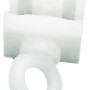 Gardinia U-Feststeller, 6er-Pack, weiß, für Stil- & Seilspanngarnituren.