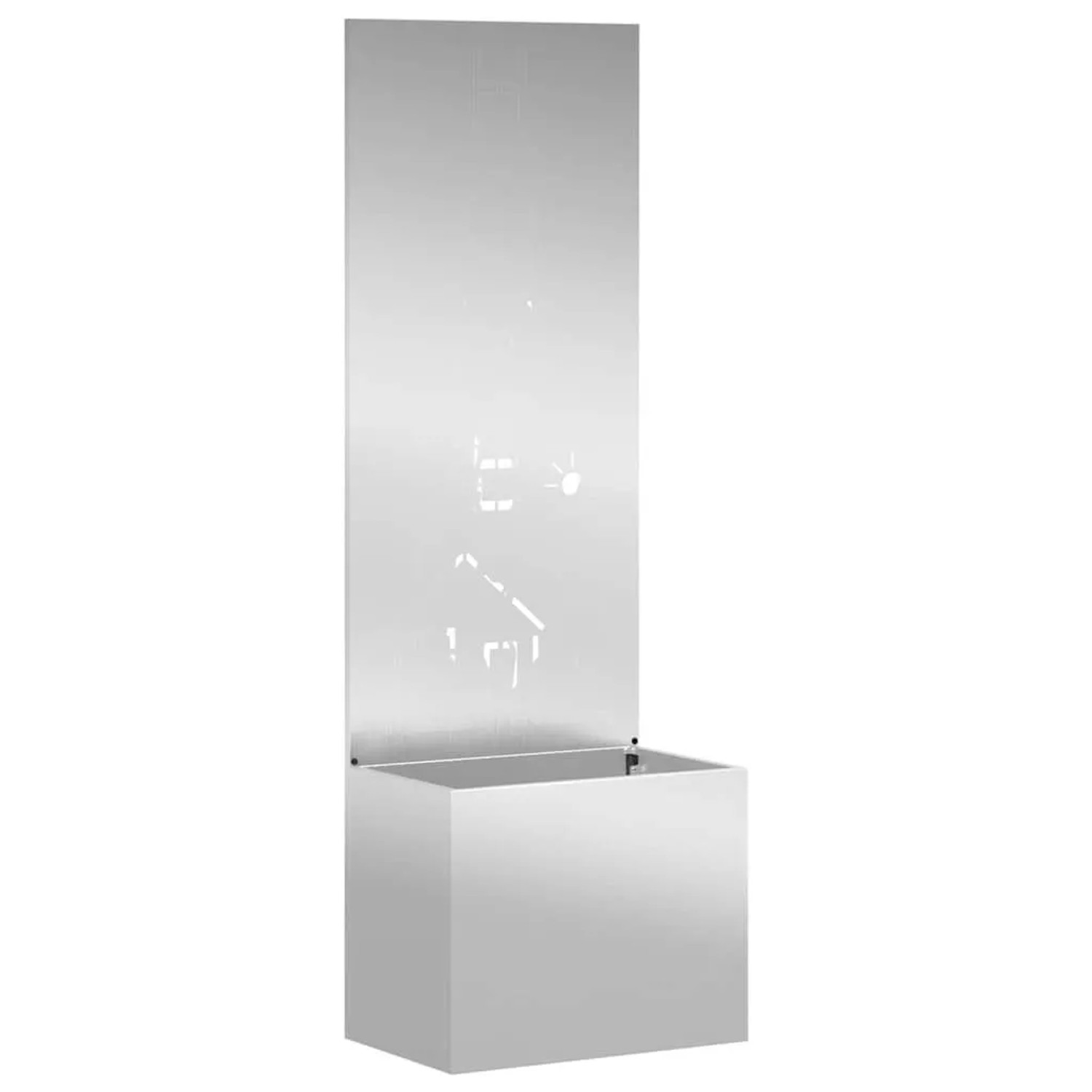vidaXL Garten Sichtschutz-Leinwand Silber 50 x 140 cm Verzinkter Stahl 876495