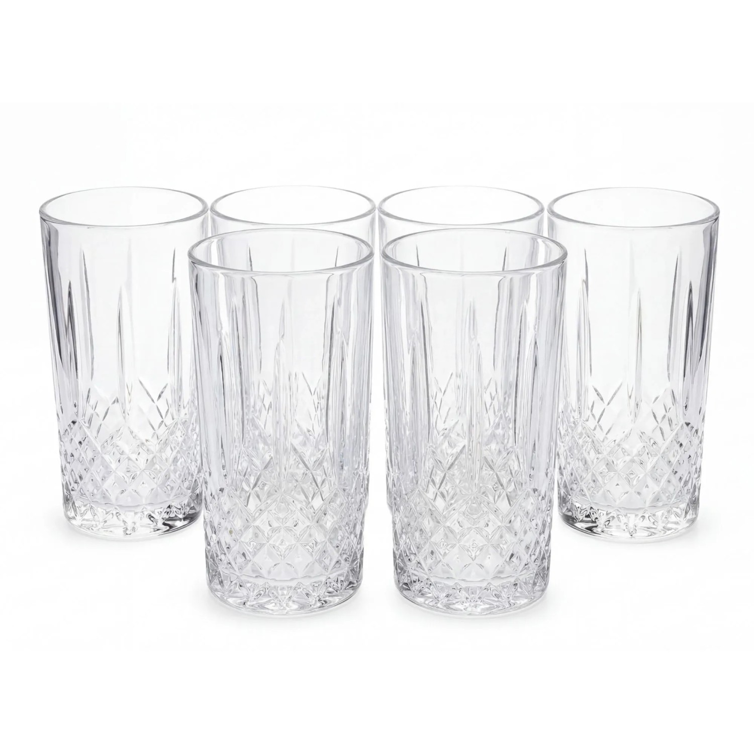 BigDean Wassergläser Trinkgläser Set 6 Stück 375 ml