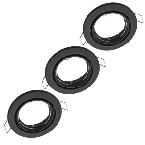 Oktaplex Dijon 3er Set Deckeneinbaustrahler, schwenkbar, schwarz, für 50mm LED Module