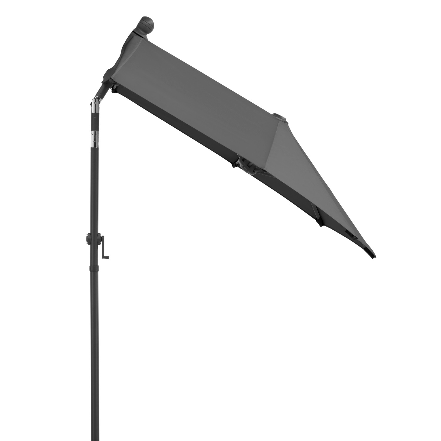 Schneider Balkonschirm, 150x150 cm, anthrazit mit Knickfunktion für flexible Beschattung.