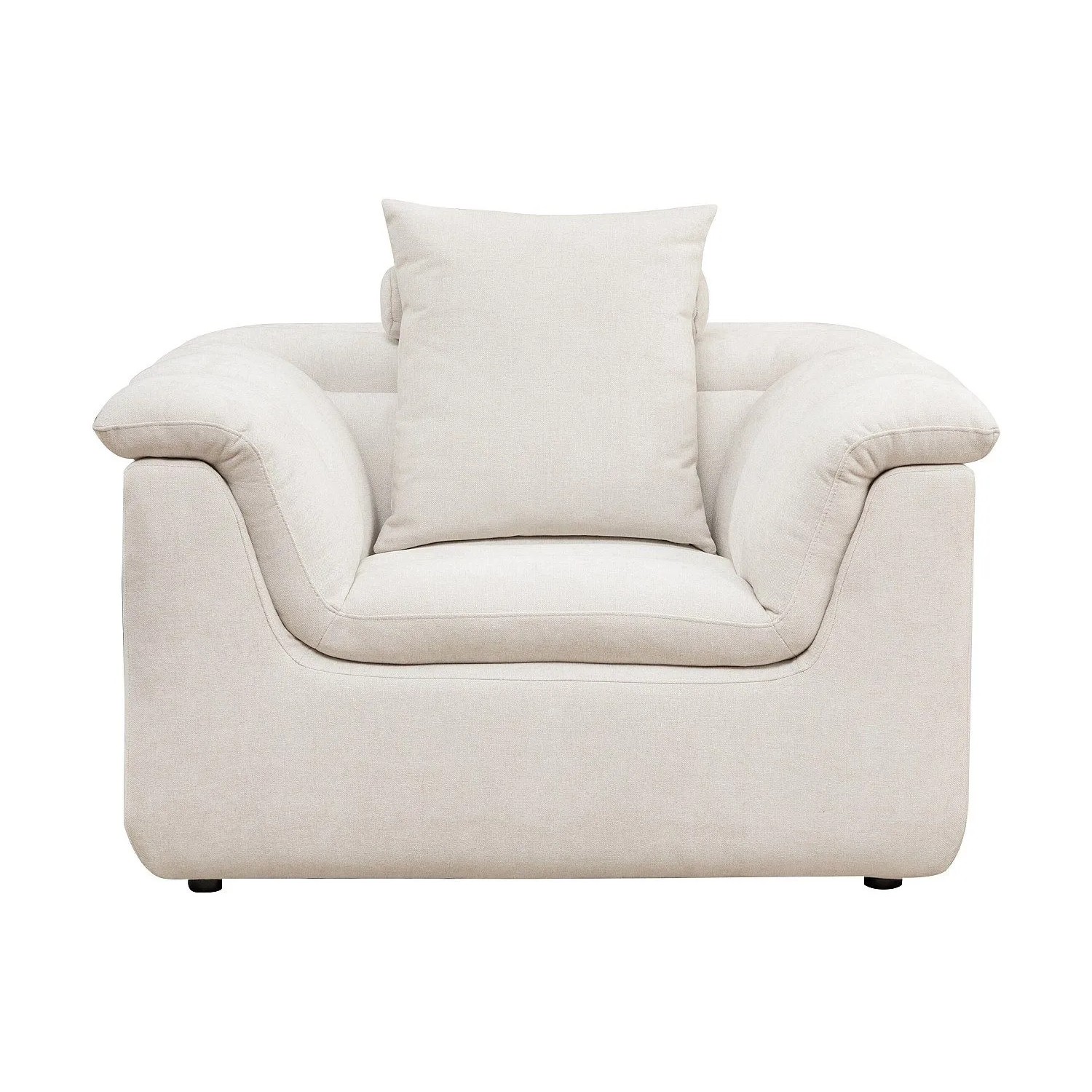Vente-unique Sessel Mit Gerader Rückenlehne Cazocha Gebrochenes Weiß 115 cm