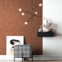 Moderne Vliestapete Zeno Bronze Unifarbe mit Textiloptik. Strukturierte Wanddekoration für Wohnzimmer, Schlafzimmer.