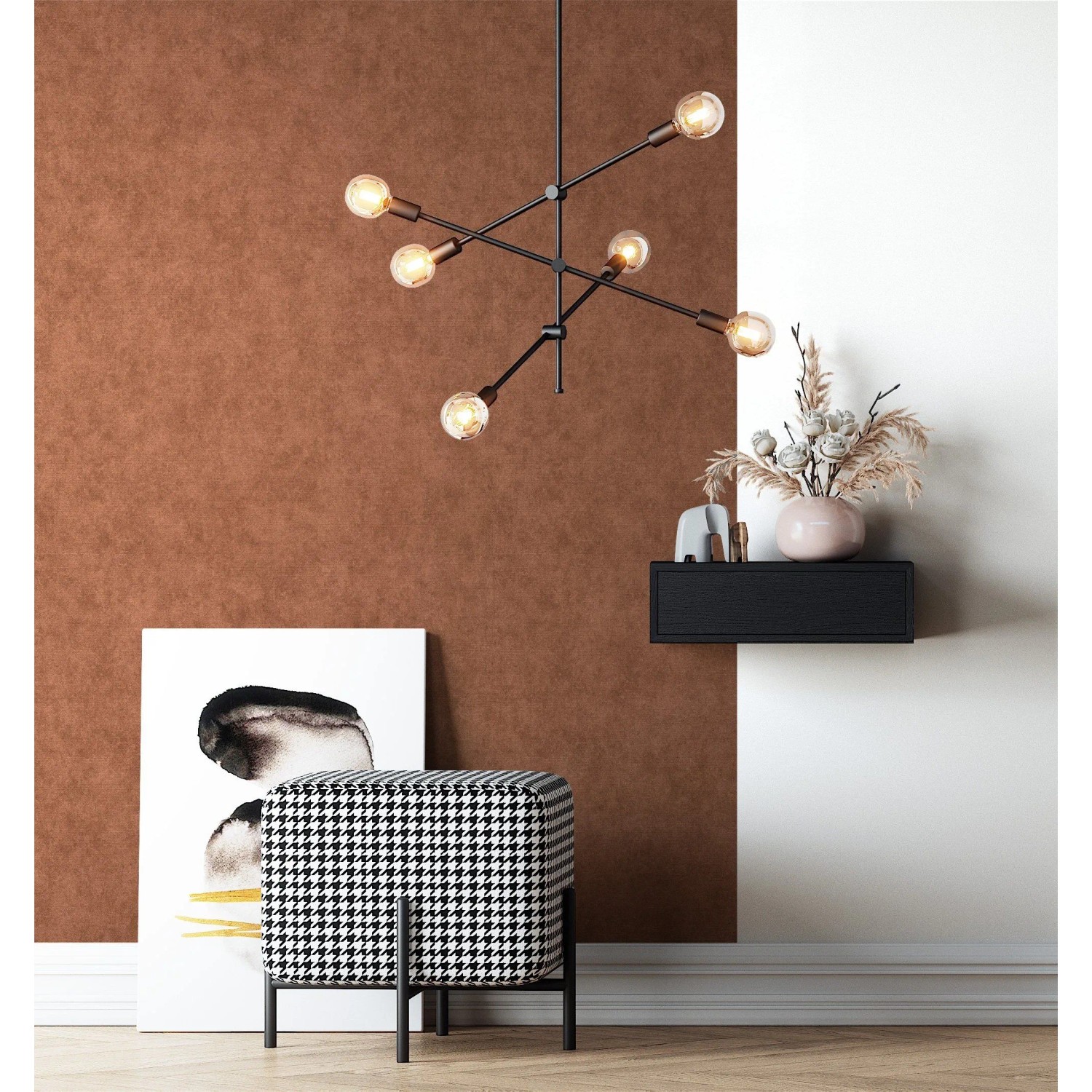Moderne Vliestapete Zeno Bronze Unifarbe mit Textiloptik. Strukturierte Wanddekoration für Wohnzimmer, Schlafzimmer.