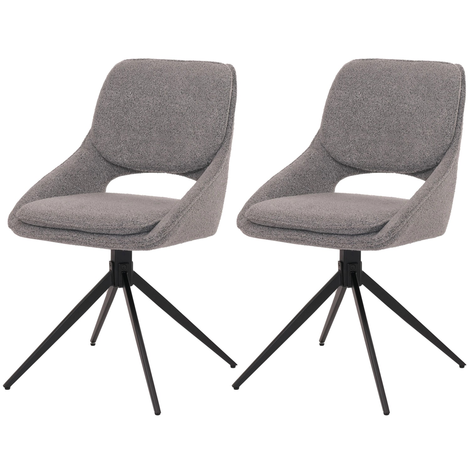 MCW Esszimmerstuhl N73 2er-Set Grau günstig online kaufen