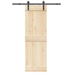 vidaXL Schiebetürbeschlag-Set 152 cm Stahl Schwarz 4009714