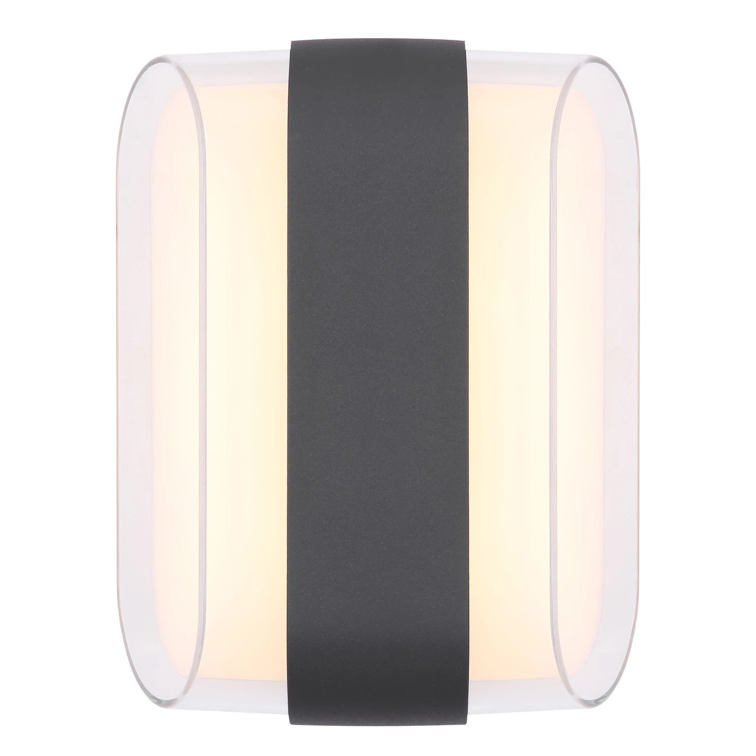 Globo Plixon Außenleuchte, anthrazitfarben, 12,5 cm. Moderne LED Wandleuchte für den Außenbereich.