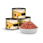 Lucky Lou Katzen-Nassfutter für sterilisierte Katzen, Geflügel & Rind, 200g Dose und Schale.