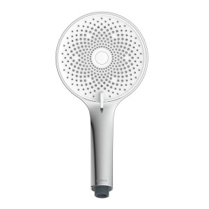 Schütte Handbrause Samoa Rain, Chrom/Weiß, mit Antikalk-Noppen und 3 Strahlarten.
