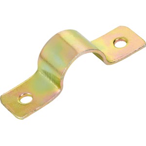 Gelb verzinkte Riegelschlaufe, 19x15mm, zur Aufnahme eines Riegels, geeignet für den Außenbereich.