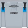 Graue Lifetime Kühlbox Premium mit Tragegriffen, 73 Liter Campingbox.