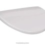 Weißer Villeroy & Boch O.NOVO Urinaldeckel aus Keramik. Halbovale Form für Absaug-Urinal.