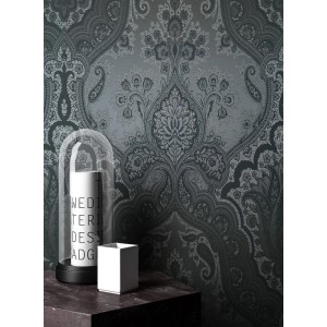 Newroom Vliestapete Sarita Black Leicht Glänzend Barock FSC®