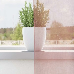 vidaXL Voile Vorhänge mit Ösen 2 Stk Rosa 140x175 cm 4102096