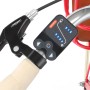 Detailaufnahme: Bedienelemente und Bremshebel am Lenker des Fischer Hollandrad E-Bike.