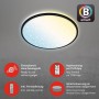 Dimmbare, schwarze Brilo LED-Deckenleuchte Ivy Sky S mit Sternendekor, 24W.