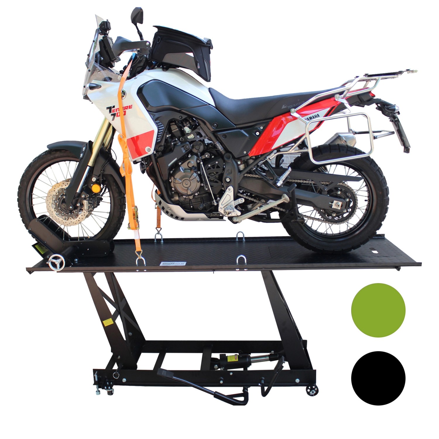 TRUTZHOLM Motorradhebebühne Hydraulisch 450kg Breite 55cm Schwarz Grün