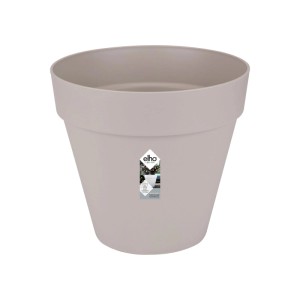 Grauer Elho Blumentopf Loft Urban mit Rollen, Ø 58 cm, aus Kunststoff.