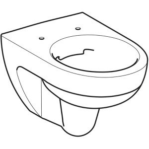 Geberit Wand-WC Renova, Tiefspüler, Rimfree, Weiß KeraTect®, wandhängend, spülrandlos für mehr Hygiene.