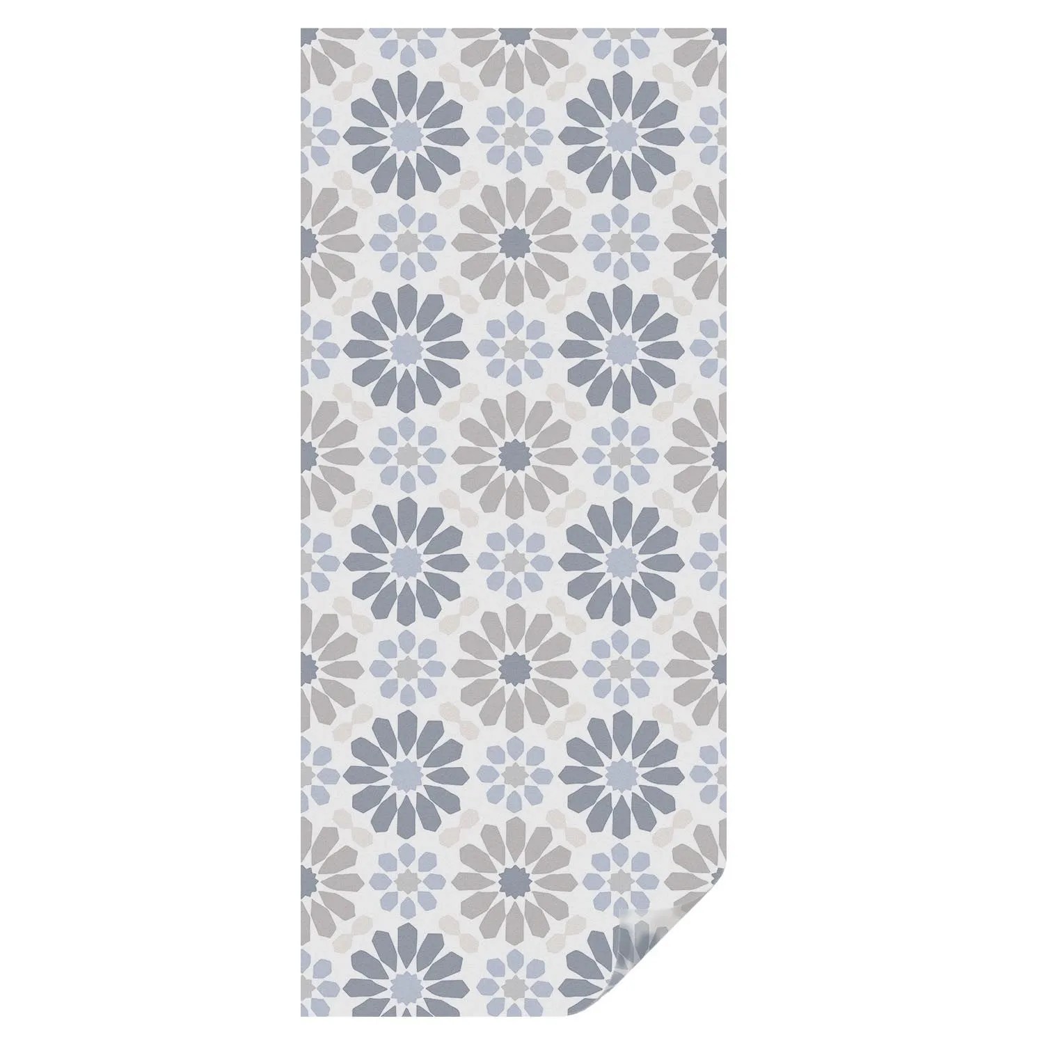 Tulup Buntglasfolie Blumenmosaik Fensterfolie Buntglas Optik 50x116 cm Beig günstig online kaufen