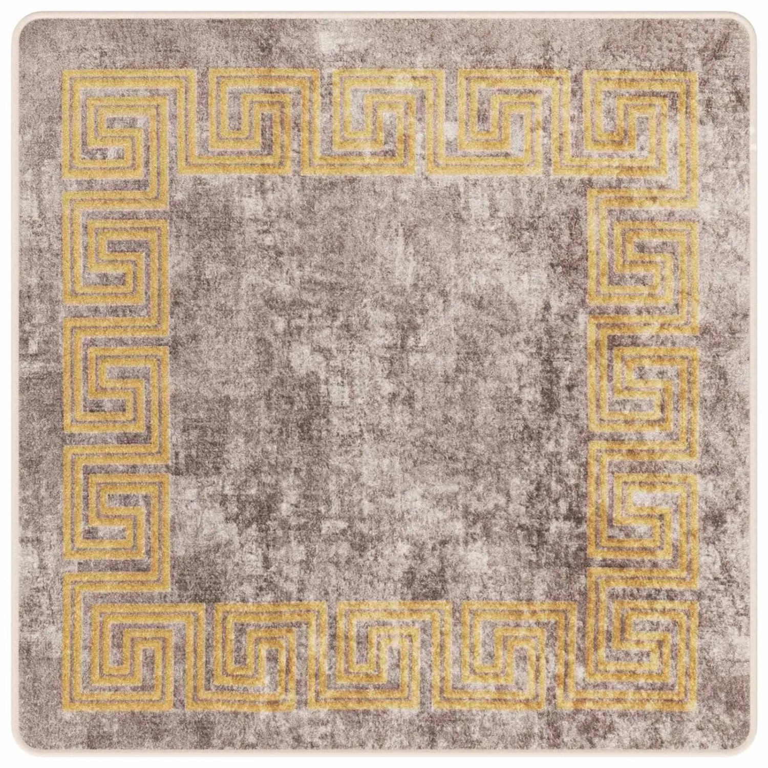 vidaXL Teppichläufer MARSA Grau 100 x 100 cm Polyester und PVC 42023358