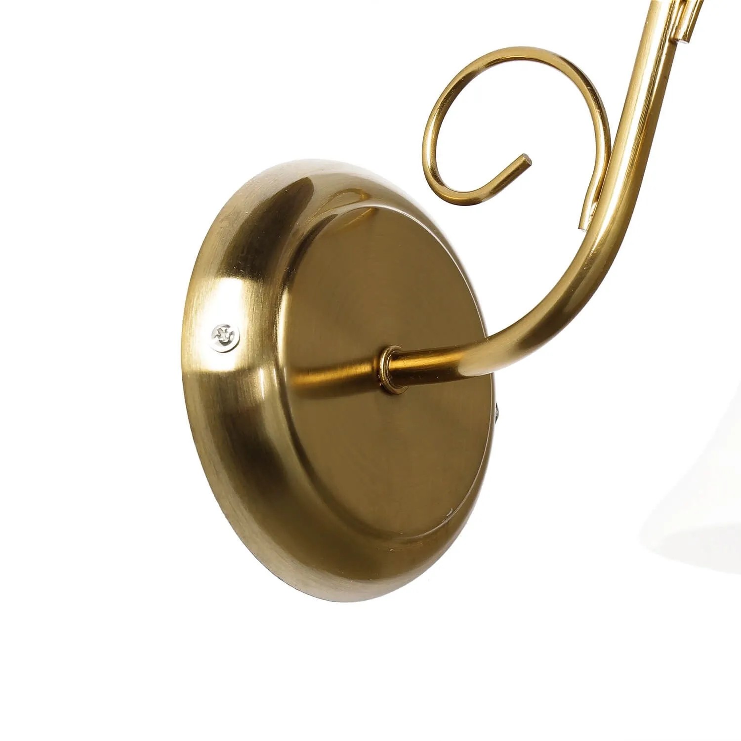 EASYLIGHT Wandleuchte Metall Glas E14 18 cm Hoch In Messing Weiß Rustikal_5