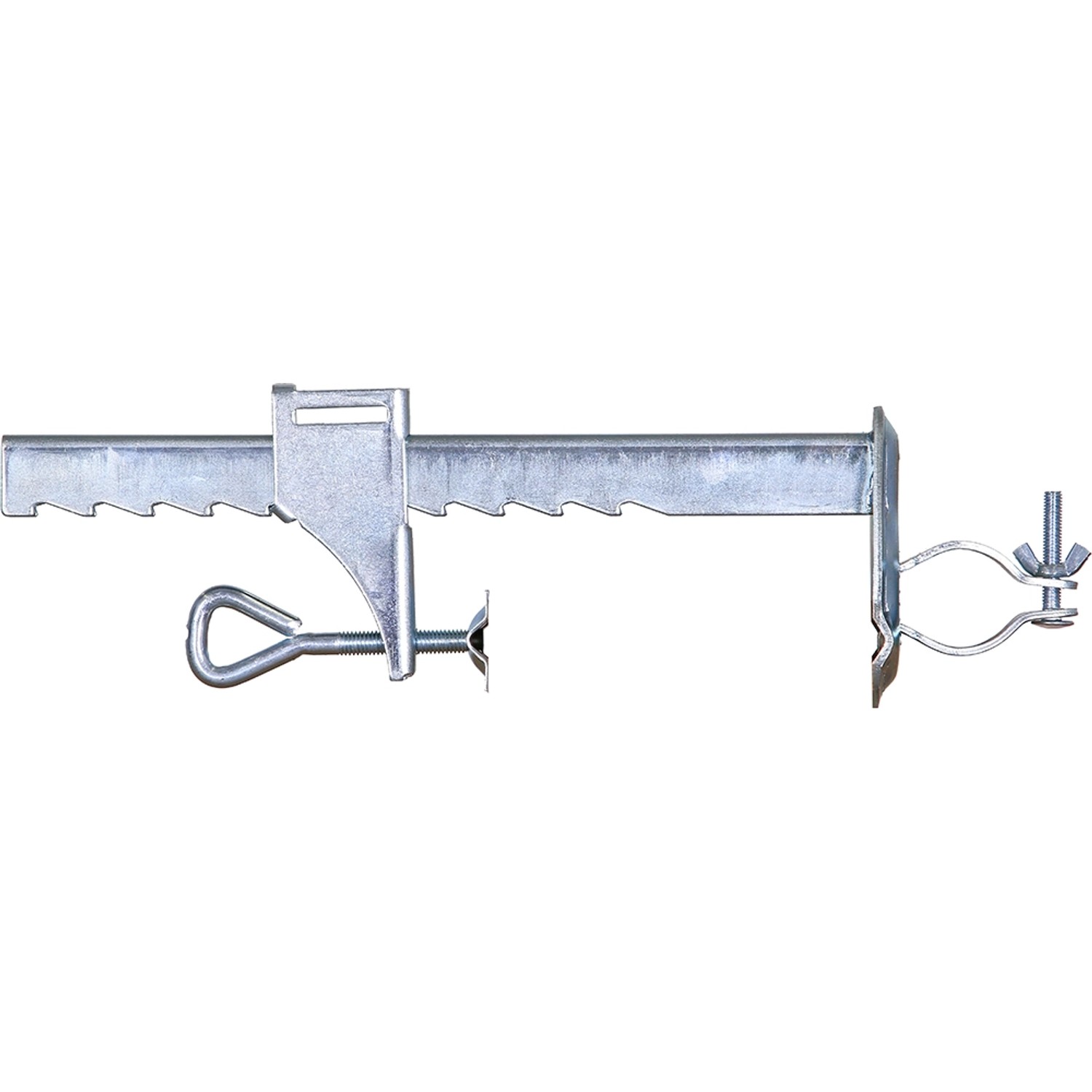 Schneider Balkonklammer für Sonnenschirme aus verzinktem Stahl, zur Befestigung am Balkongeländer.