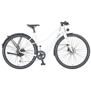Prophete Urbanicer 2.0 Damen E-Bike in Kreide Matt, 28 Zoll. Urbanes Design mit integriertem Akku.