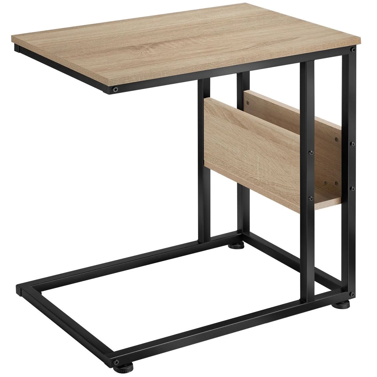 Tectake Beistelltisch Wigan Industrial Style Holz und Stahl  55 x 36 50 x 60 cm Industrial Holz Hell  Eiche Sonoma