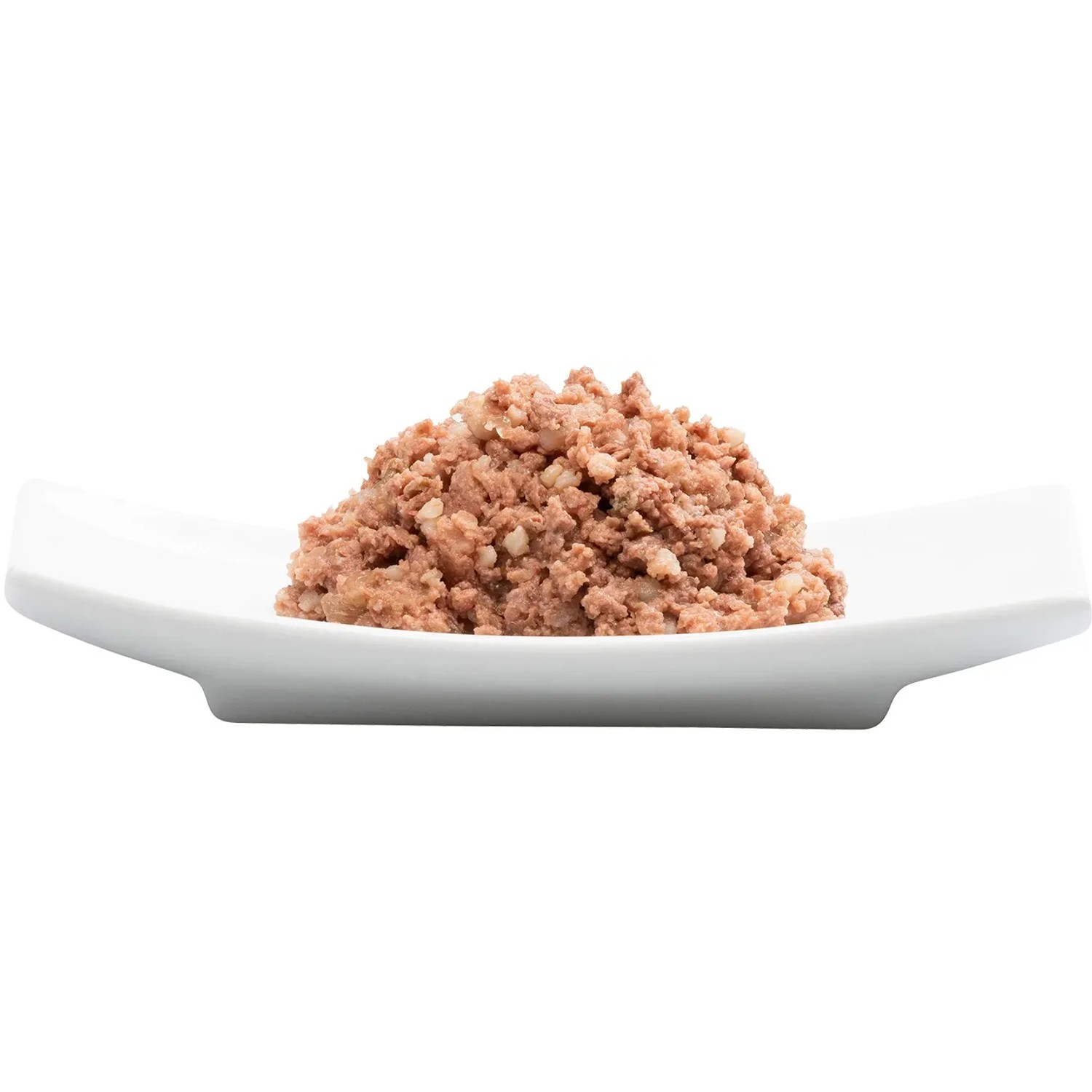 Catz Finefood Katzenfutter Huhn & Fasan auf weißem Teller.